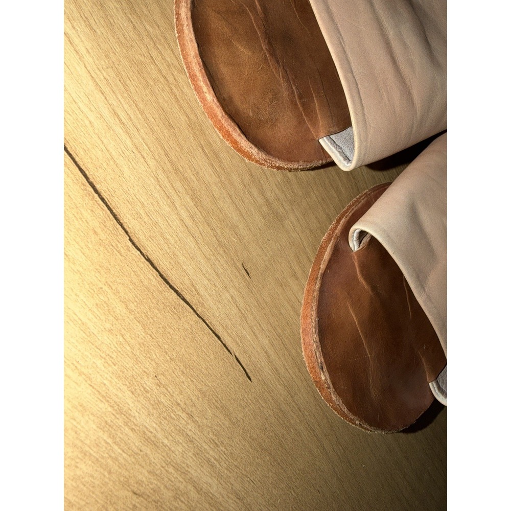 Free People Sandals Womens Size 39 Brown Leather Slide Mules Slip On Shoes C - Picture 3 of 6